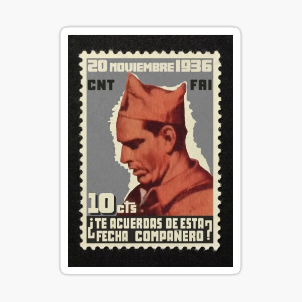 Artikel-Vorschau von Buenaventura Durruti Briefmarke, designt und verkauft von Radical Poster Collective.