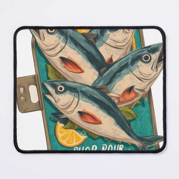 Item preview, Funny Vintage Tuna Fish Illustration – French Wordplay Food Art designed and sold by BeUniqueCo.