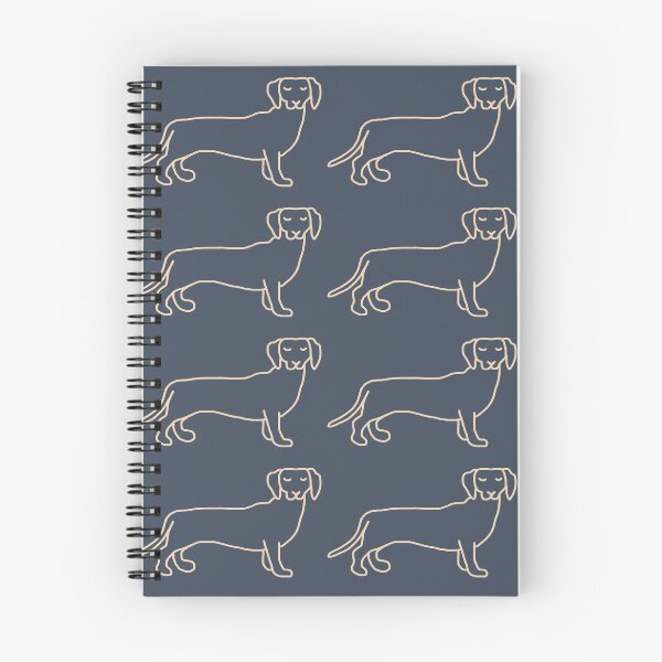 Item preview, Dachshund silhouette – delicate & stylish - cream & washed denim blue designed and sold by Vision Illustrated.