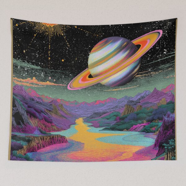 Item preview, Saturn River Valley - Cosmic design designed and sold by BlissxPals.