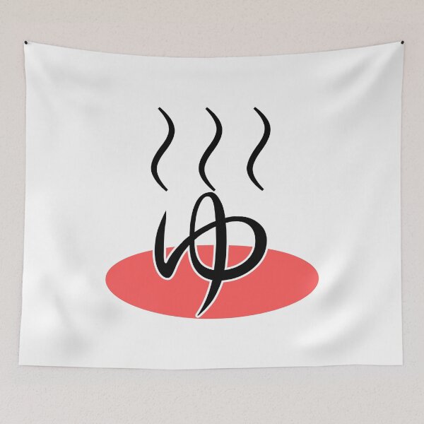 Item preview, Japanese Onsen Symbol – Classic Red Hot Spring Design designed and sold by SakuraLab.