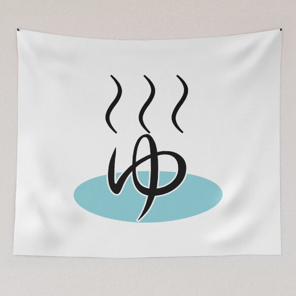 Item preview, Japanese Onsen Symbol – Minimal Blue Hot Spring Design designed and sold by SakuraLab.