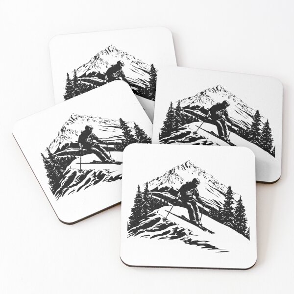 Item preview, Snow Skiing Alpine Skier Winter Ski Slope Mountain Race  designed and sold by inkoutninja.