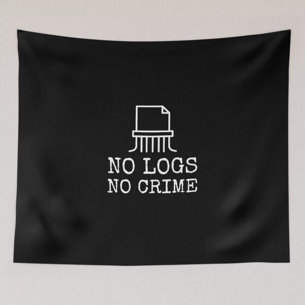 Item preview, no logs no crime white designed and sold by Wordsmith-Wear.