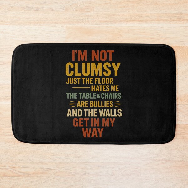 Item preview, Funny Clumsy Quote Retro Typography Shirt Design designed and sold by ndalamson.