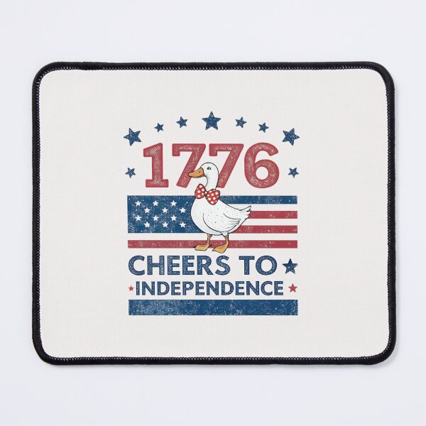 Item preview, Patriotic 4th of July Flag Design- Cheers To Independence 1776 Duck designed and sold by wellie-chic.