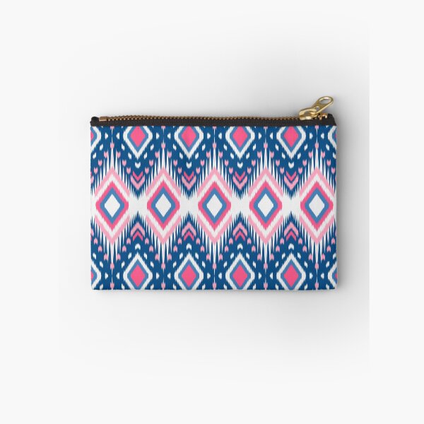 Item preview, Seamless Pink and Blue Ikat Tribal Pattern with Diamond Motifs designed and sold by Design2delight.