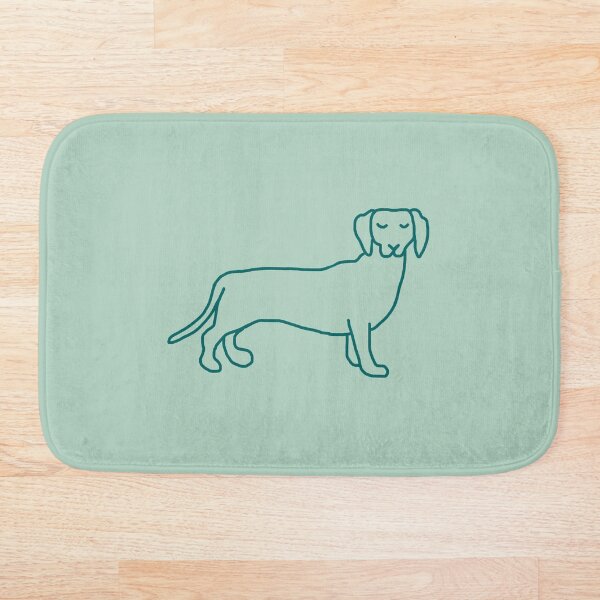 Item preview, Dreaming Dachshund – Turquoise on Sage Green designed and sold by Vision Illustrated.