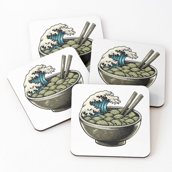 Item preview, Ramen Wave Tsunami – Great Noodle Art Print designed and sold by Broken Minimalister.