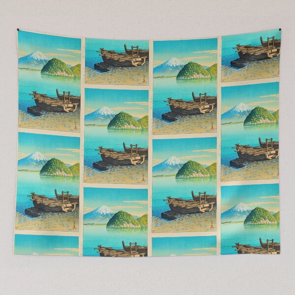 Item preview, Mitohama no Asa (Morning at Mitohama) by Hasui Kawase | Japanese Morning Poster | Japandi Nature Art designed and sold by artofuniverse.