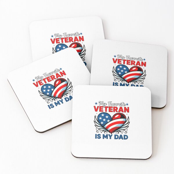 Item preview, Dad Father's Day My Favorite Veteran Is My Dad Heart designed and sold by facegm.