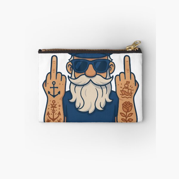 Item preview, Rebel Sailor Captain – Funny Tattooed Sea Dude with Attitude designed and sold by BeUniqueCo.