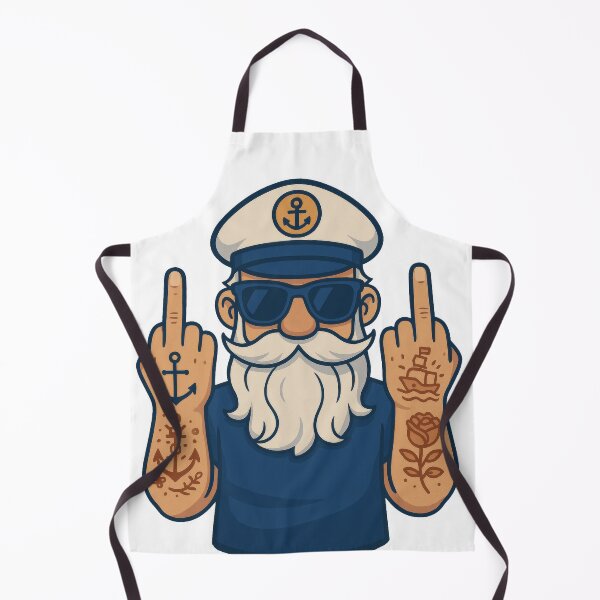 Item preview, Rebel Sailor Captain – Funny Tattooed Sea Dude with Attitude designed and sold by BeUniqueCo.