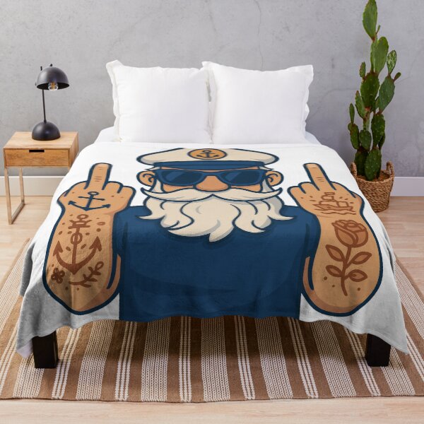 Item preview, Rebel Sailor Captain – Funny Tattooed Sea Dude with Attitude designed and sold by BeUniqueCo.