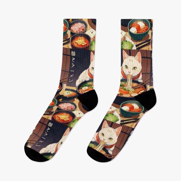 Item preview, Gato comiendo ramen designed and sold by ChromaStyle.