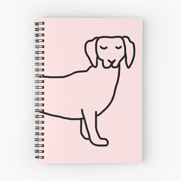 Item preview, Perro salchicha soñador – Negro sobre rosa designed and sold by Vision Illustrated.