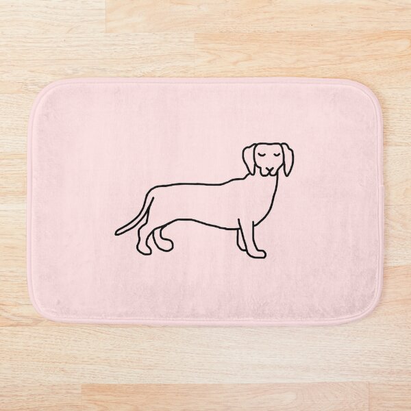 Item preview, Dreaming Dachshund – Black on Pink designed and sold by Vision Illustrated.