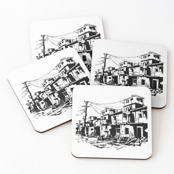 Item preview, War Torn Houses Conflict Urban Street Town Poverty Scene designed and sold by inkoutninja.