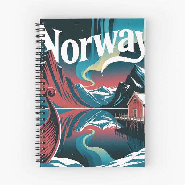 Item preview, Norway Travel Poster: Vintage Fjords & Norse Heritage designed and sold by LSVart.