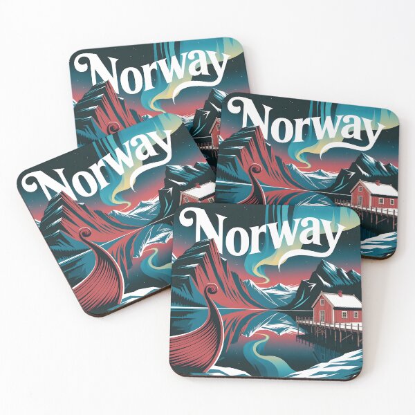 Item preview, Norway Travel Poster: Vintage Fjords & Norse Heritage designed and sold by LSVart.