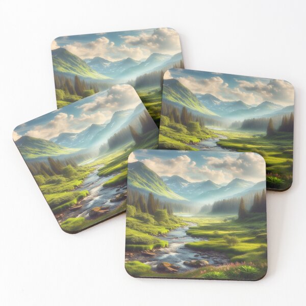 Item preview, Mystical mountain landscape with river – Nature’s Serenity in a stunning harmony of water and mountains designed and sold by FotoworldEdel.