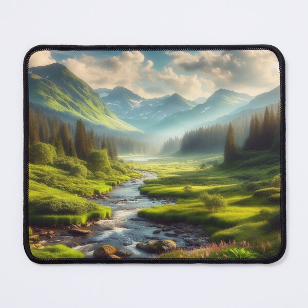 Item preview, Mystical mountain landscape with river – Nature’s Serenity in a stunning harmony of water and mountains designed and sold by FotoworldEdel.