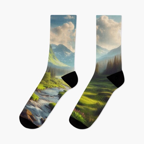 Item preview, Mystical mountain landscape with river – Nature’s Serenity in a stunning harmony of water and mountains designed and sold by FotoworldEdel.