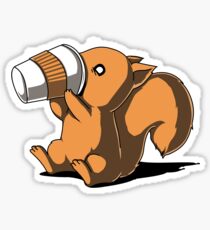 Coffee Squirrel Sticker