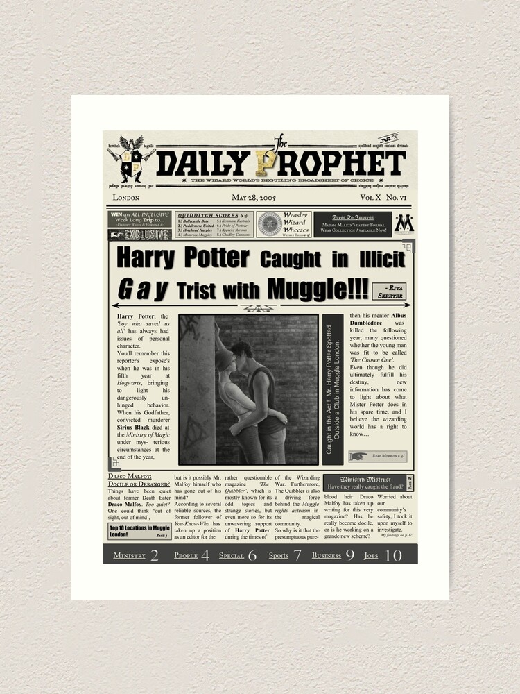 The Scandal Newspaper Article Art Print For Sale By Potter Art Redbubble