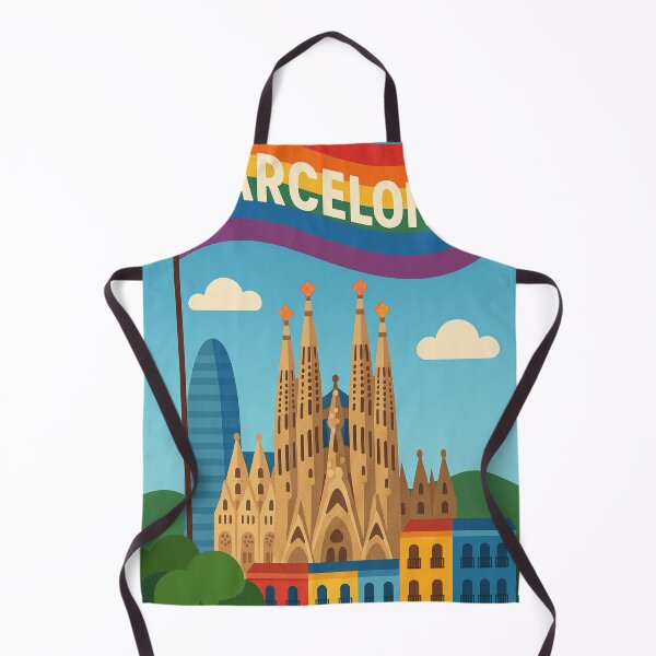 Item preview, Barcelona Skyline with Rainbow Pride and Sagrada Família designed and sold by Aryabek.