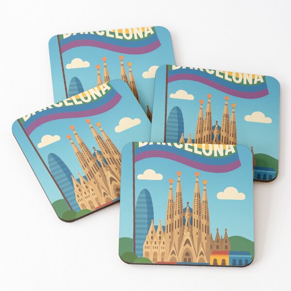 Item preview, Barcelona Skyline with Rainbow Pride and Sagrada Família designed and sold by Aryabek.
