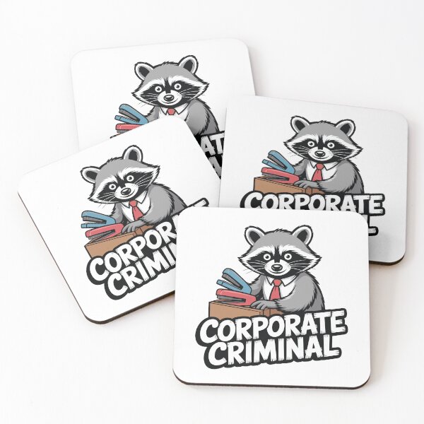 Item preview, Corporate Criminal Raccoon – Funny Office Mischief Design designed and sold by PrintMastery.