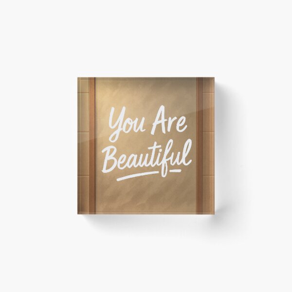 Item preview, You Are Beautiful - Foggy Mirror Motivational Quote designed and sold by AndrewMike.