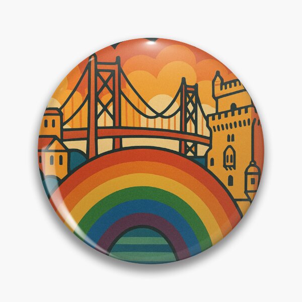 Item preview, Lisbon EuroPride with Rainbow Arch and Historic Icons designed and sold by Aryabek.