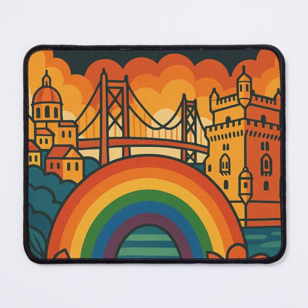 Item preview, Lisbon EuroPride with Rainbow Arch and Historic Icons designed and sold by Aryabek.