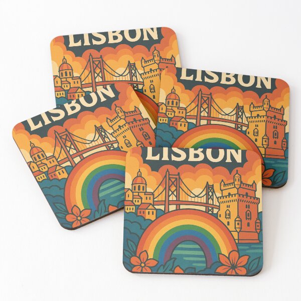 Item preview, Lisbon EuroPride with Rainbow Arch and Historic Icons designed and sold by Aryabek.