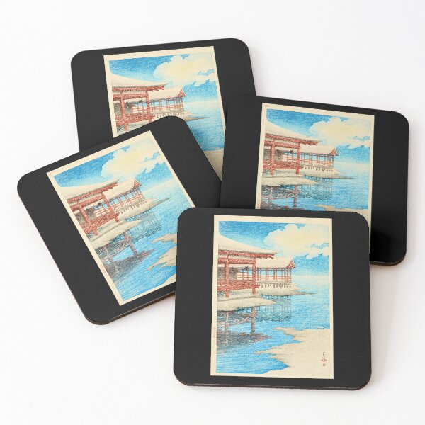 Item preview, Seiten no Yuki Miyajima (Fine Winter Sky at Miyajima) by Hasui Kawase | Japanese Winter Landscape Poster | Japandi Art designed and sold by artofuniverse.