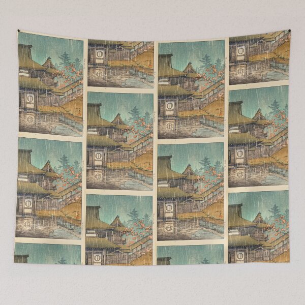 Item preview, Sendai Yamanodera (Yamadera Temple, Sendai) by Hasui Kawase | Japanese Temple Poster | Japandi Mountain Art designed and sold by artofuniverse.