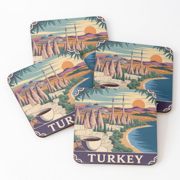 Item preview, Turkey: Vintage Mediterranean Travel Poster designed and sold by LSVart.
