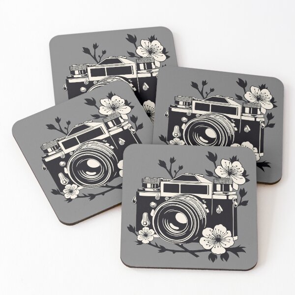 Item preview, Vintage Camera With Cherry Blossoms designed and sold by BRU Design.
