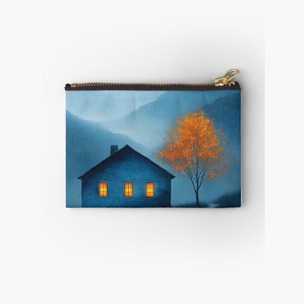 Item preview, Mysterious House with Autumn Tree in Foggy Landscape designed and sold by Artessie.