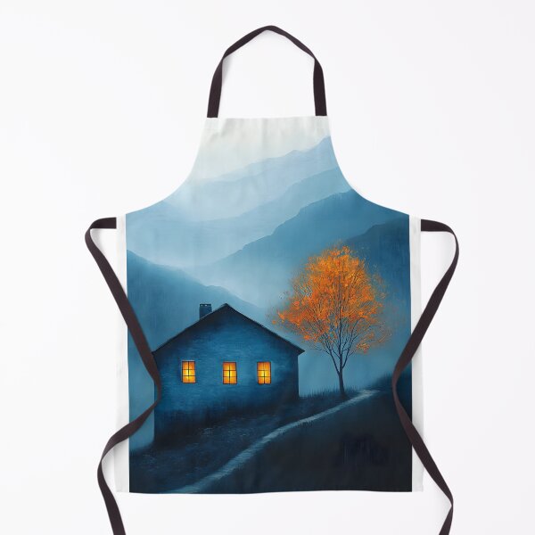 Item preview, Mysterious House with Autumn Tree in Foggy Landscape designed and sold by Artessie.