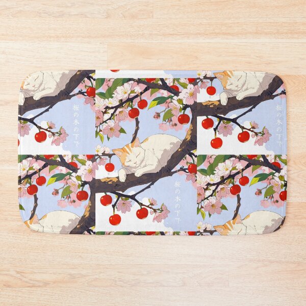 Item preview, Cat in cherry tree designed and sold by ChromaStyle.