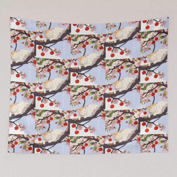 Item preview, Cat in cherry tree designed and sold by ChromaStyle.