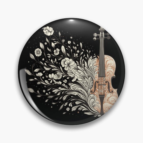 Item preview, Floral Cello Botanical Swirl Art designed and sold by BRU Design.