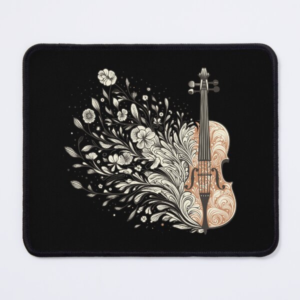 Item preview, Floral Cello Botanical Swirl Art designed and sold by BRU Design.
