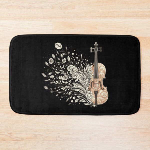 Item preview, Floral Cello Botanical Swirl Art designed and sold by BRU Design.