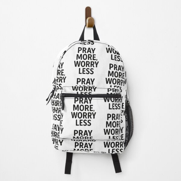 Item preview, Pray More, Worry Less – Christian Faith Encouragement Quote designed and sold by astersgraphics.
