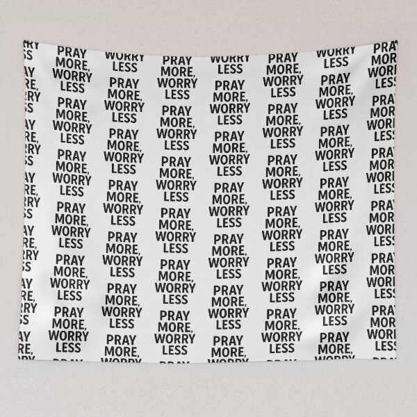 Item preview, Pray More, Worry Less – Christian Faith Encouragement Quote designed and sold by astersgraphics.