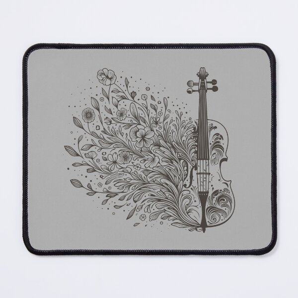 Item preview, Floral Cello Swirl Silhouette Art designed and sold by BRU Design.